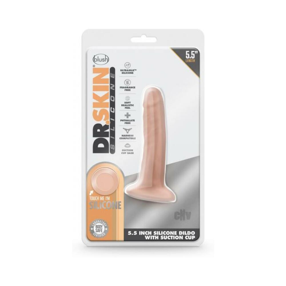 819835023845_1 Dr. Skin Dr. Lucas Dong With Suction Cup Silicone 5 In. Vanilla - Image 1