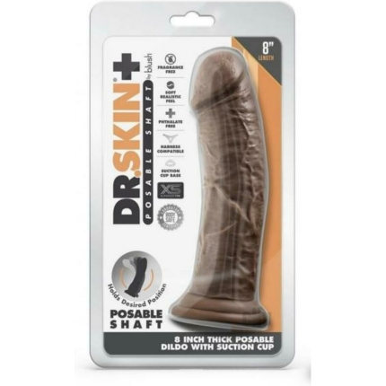 Dr Skin Plus Thick Pose Dildo 8 Chocola
