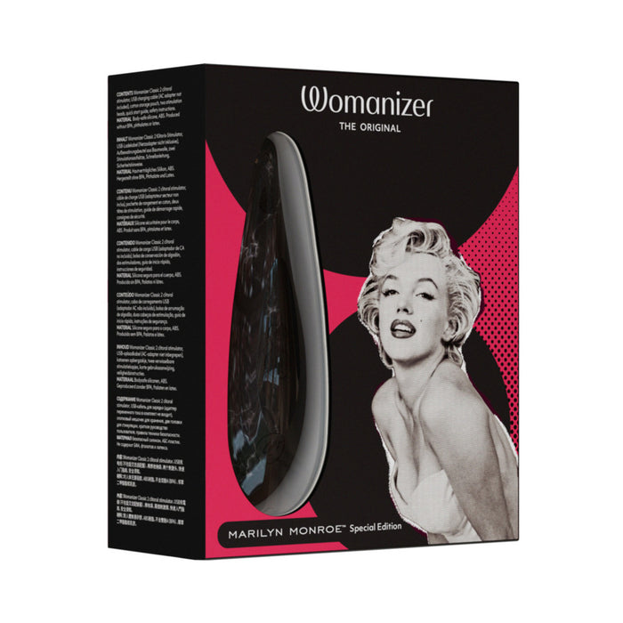 83606L_700x700_d8102aef-e84e-4335-9c76-bbb794a8b5ca Womanizer x Marilyn Monroe Classic 2 Special Edition Pleasure Air Clitoral Stimulator Black Marble - Image 1