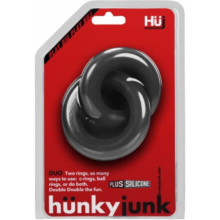 Hunky Junk Duo Linked Cock & Ball Rings - Tar