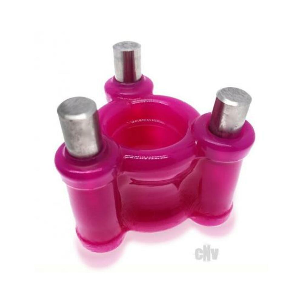 840215120908_1 Oxballs Heavy Squeeze Weighted Squeeze Ballstretcher With 3 Stainless Steel Weights Hot Pink - Image 1
