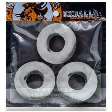Oxballs Fat Willy 3-pack Jumbo Cockrings Flextpr Clear