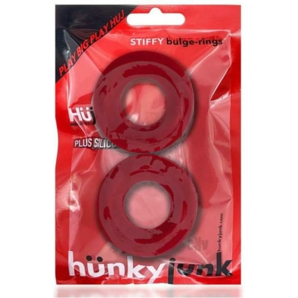 Oxballs Stiffy 2-pack Bulge Cockrings Silicone Tpr Cherry Ice