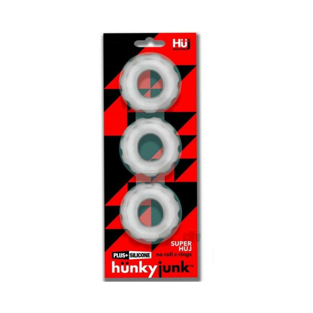 840215123107_1 Super Huj 3pk Cockrings Clear Ice - Image 1
