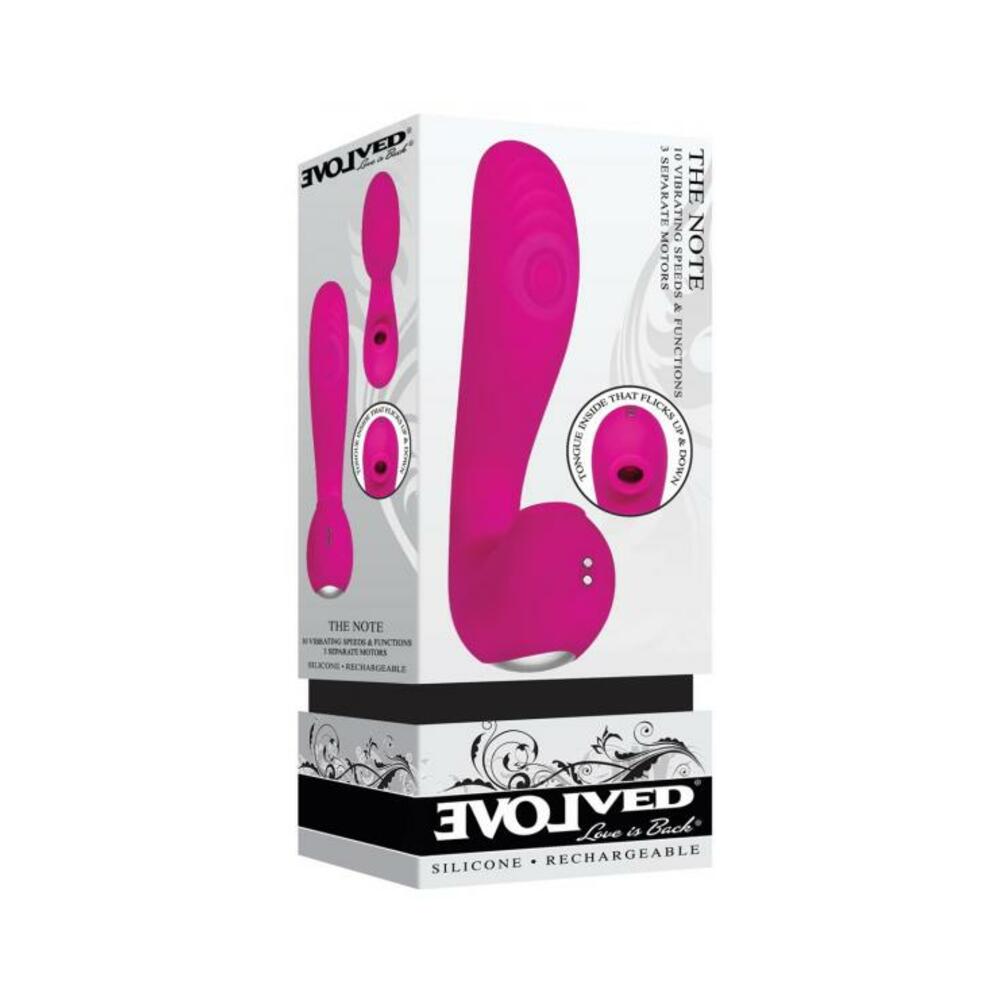 844477018416_1 Evolved The Note Dual Stimulator - Magenta - Image 1