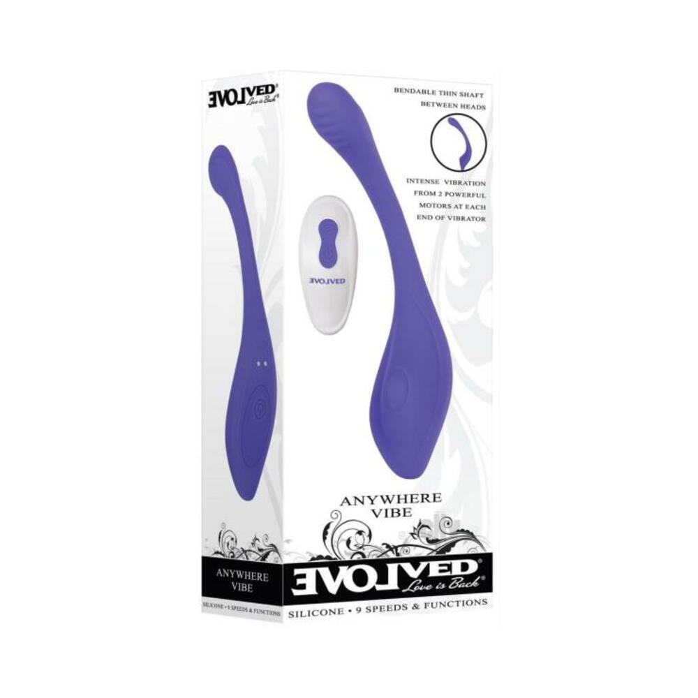 844477018782_1 Evolved Anywhere Vibe Rechargeable Silicone Blue - Image 1