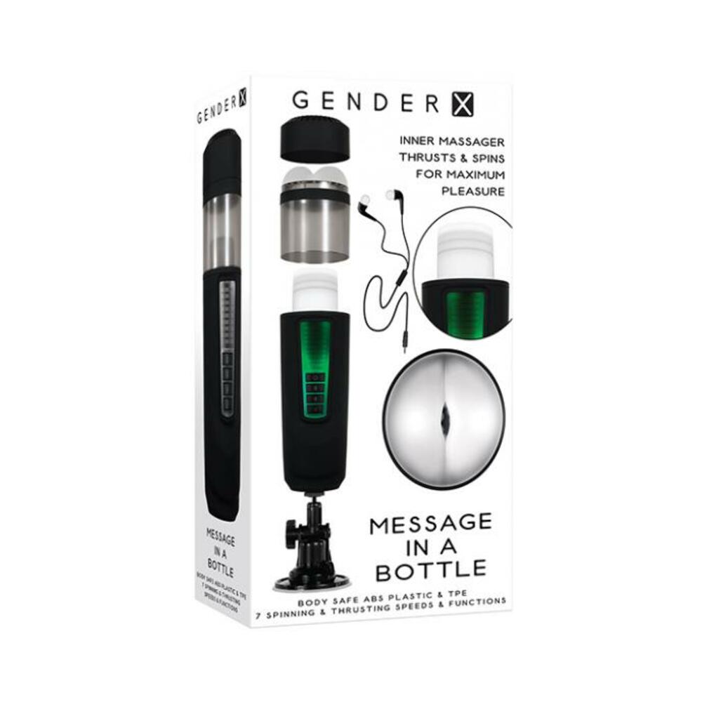 844477019062_1 Gender X Message In A Bottle Rechargeable Black - Image 1