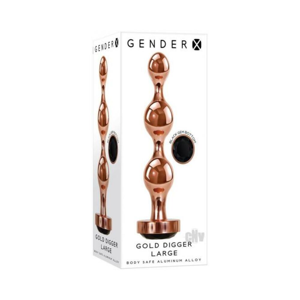 844477019147_1 Gender X Gold Digger Large Plug Rose Gold/black - Image 1