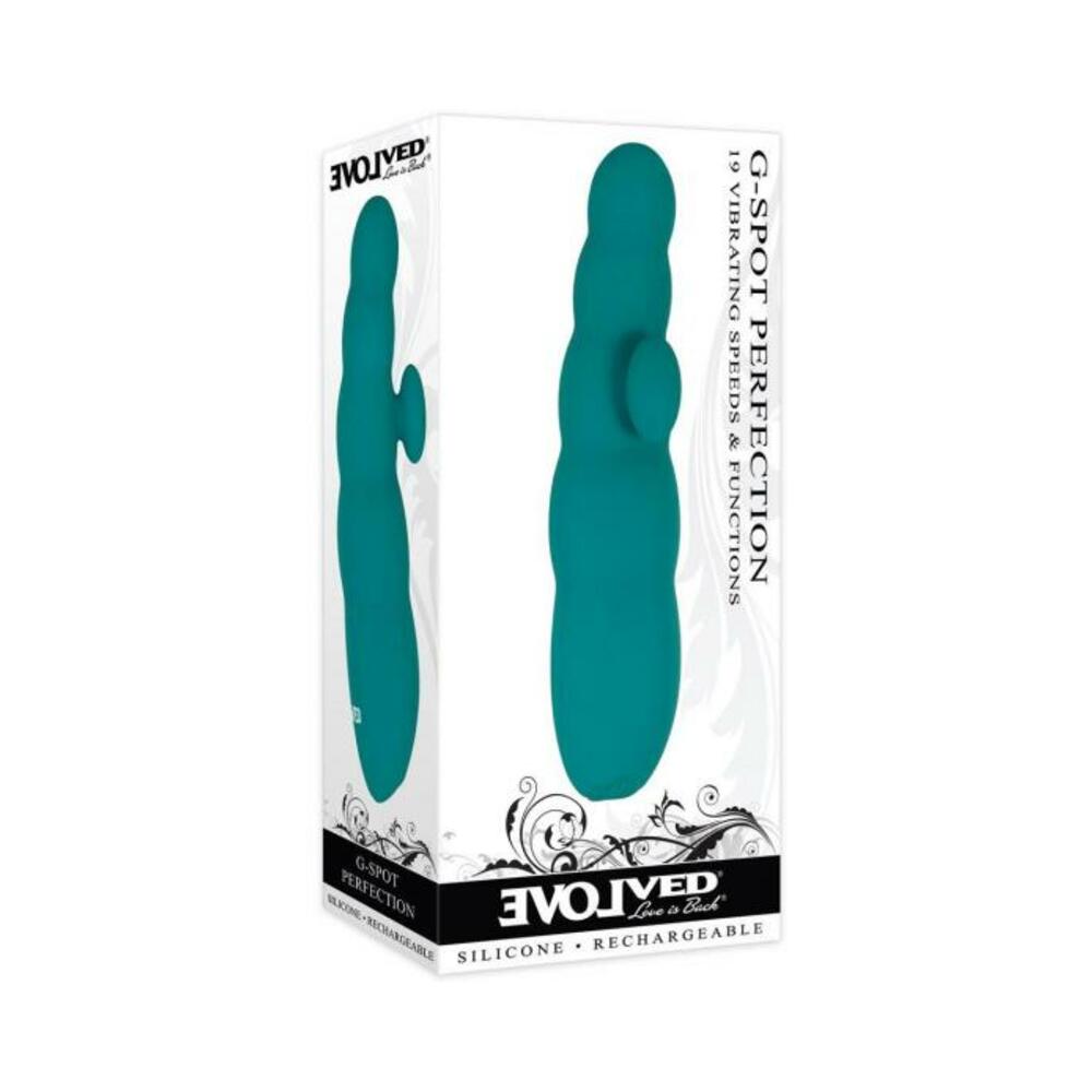 844477019260_1 Evolved G-spot Perfection Silicone Rechargeable Teal - Image 1