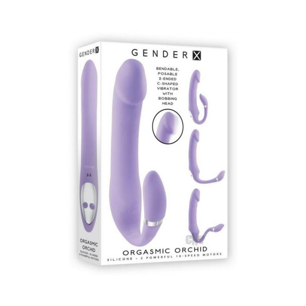 844477020150_1 Gender X Orgasmic Orchid Dual-ended Vibrator Lavender - Image 1