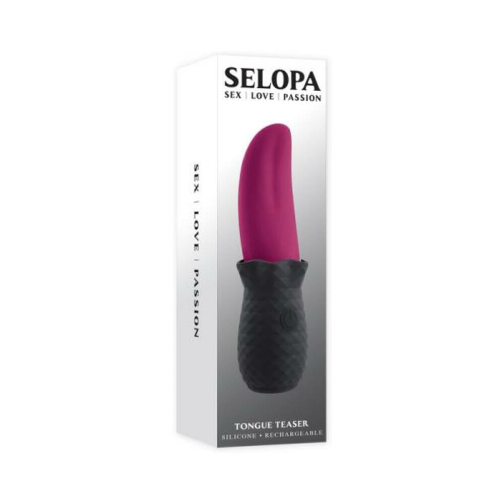 844477023298_1_db400c5a-3f7a-4e23-ad48-4e2aed036090 Selopa Tongue Teaser Vibe Rechargeable Silicone Pink Black - Image 1