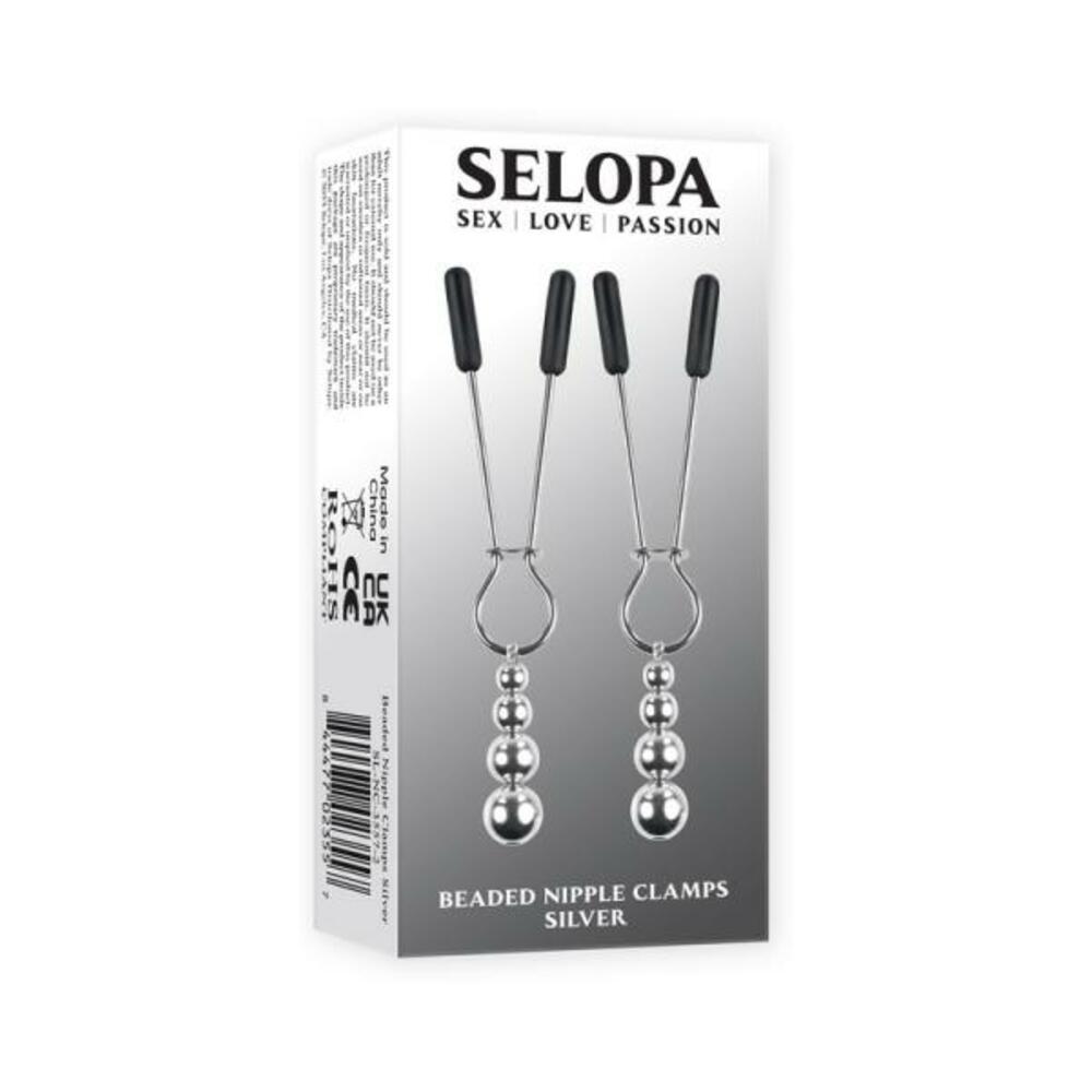844477023557_1_ae0effb0-79cd-4302-bc67-65c636f668b8 Selopa Beaded Nipple Clamps Stainless Steel Silver - Image 1
