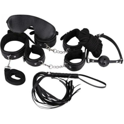 Male Power Leather 7-pack Lite Bondage Set Black
