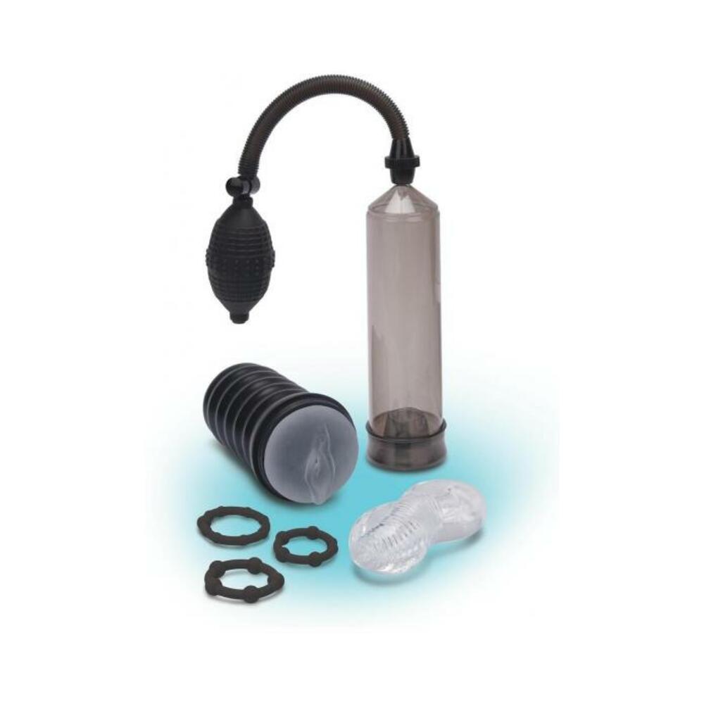 848416006335_1 Zolo Pump And Pleasure Set 6pc Black - Image 1