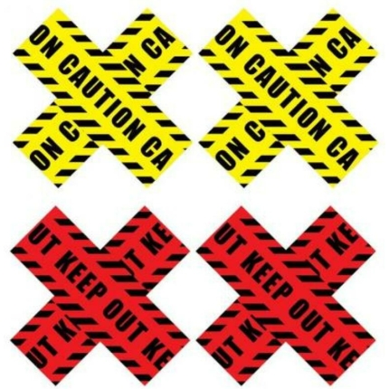 Peekaboo Caution X Yel/red