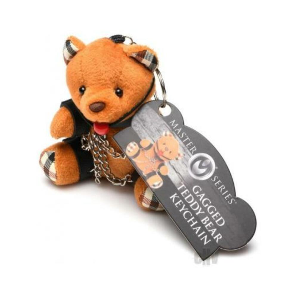 848518050519_1 Ms Gagged Teddy Bear Keychain - Image 1