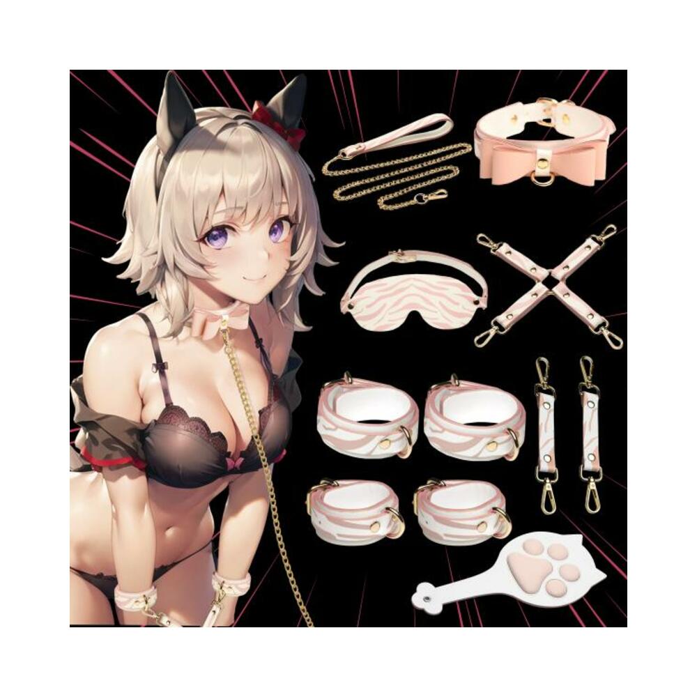 848518053428_1 Pink Kitty Bondage Set - Image 1
