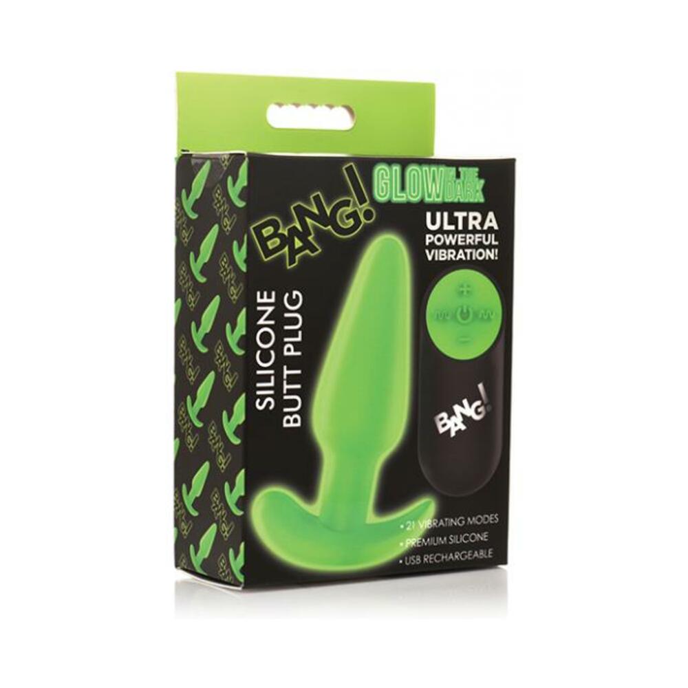 848518055477_1 Bang! Glow In The Dark 21x Remote Controlled Butt Plug - Image 1