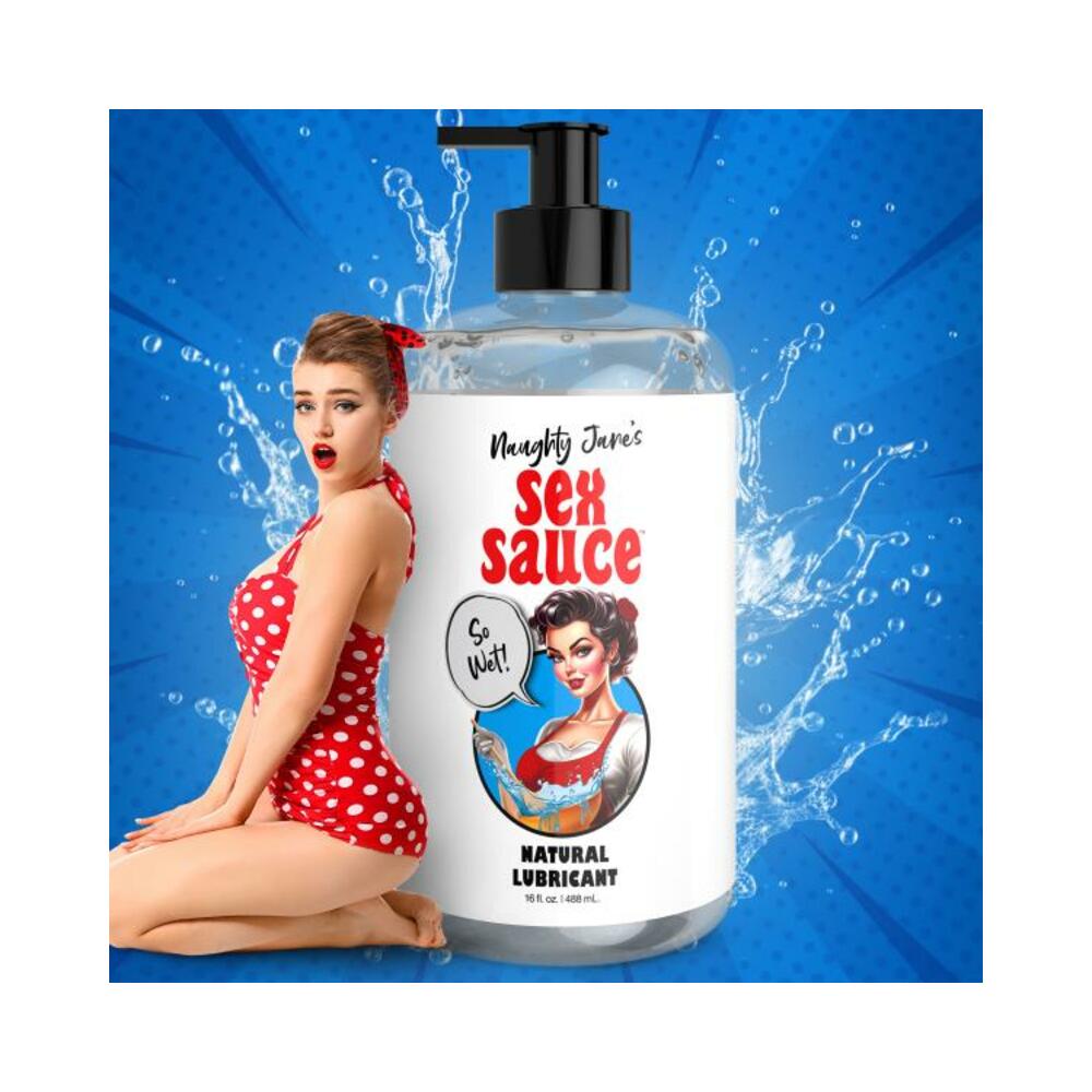 848518055675_1 Naughty Jane's Sex Sauce Natural Lubricant - 16oz - Image 1