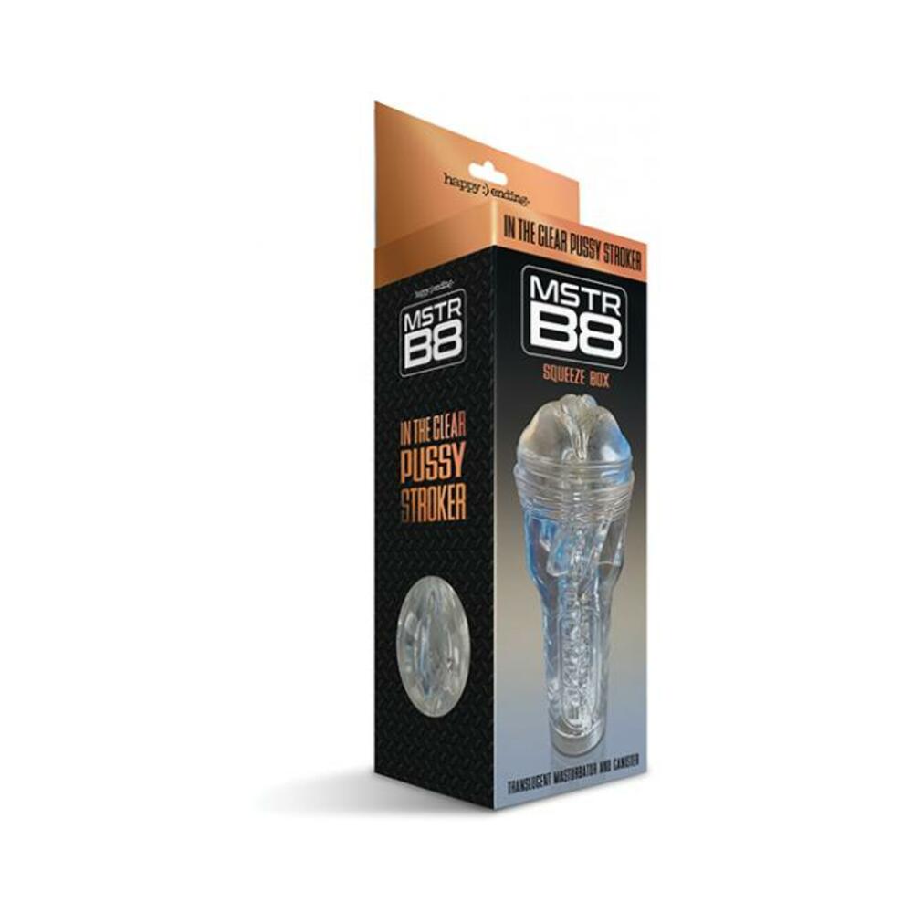 850010096698_1 Happy Endings Mstr B8 In The Clear Pussy Stroker Squeeze Box Canister - Image 1