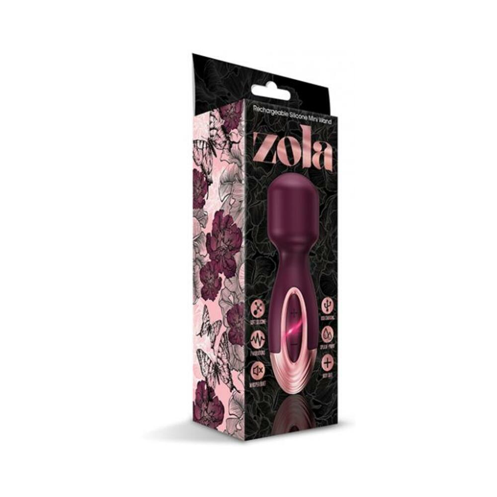 850010096834_1 Zola Rechargeable Silicone Mini Wand - Image 1
