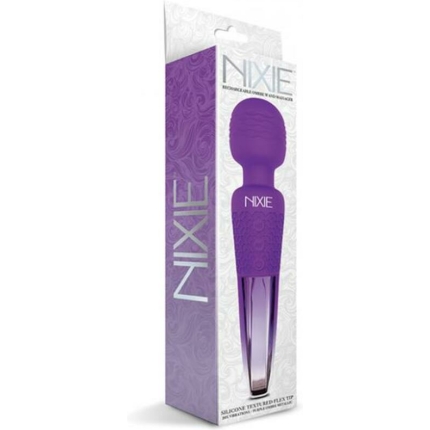 Nixie Rechargeable Wand Massager Purple Ombre Metallic