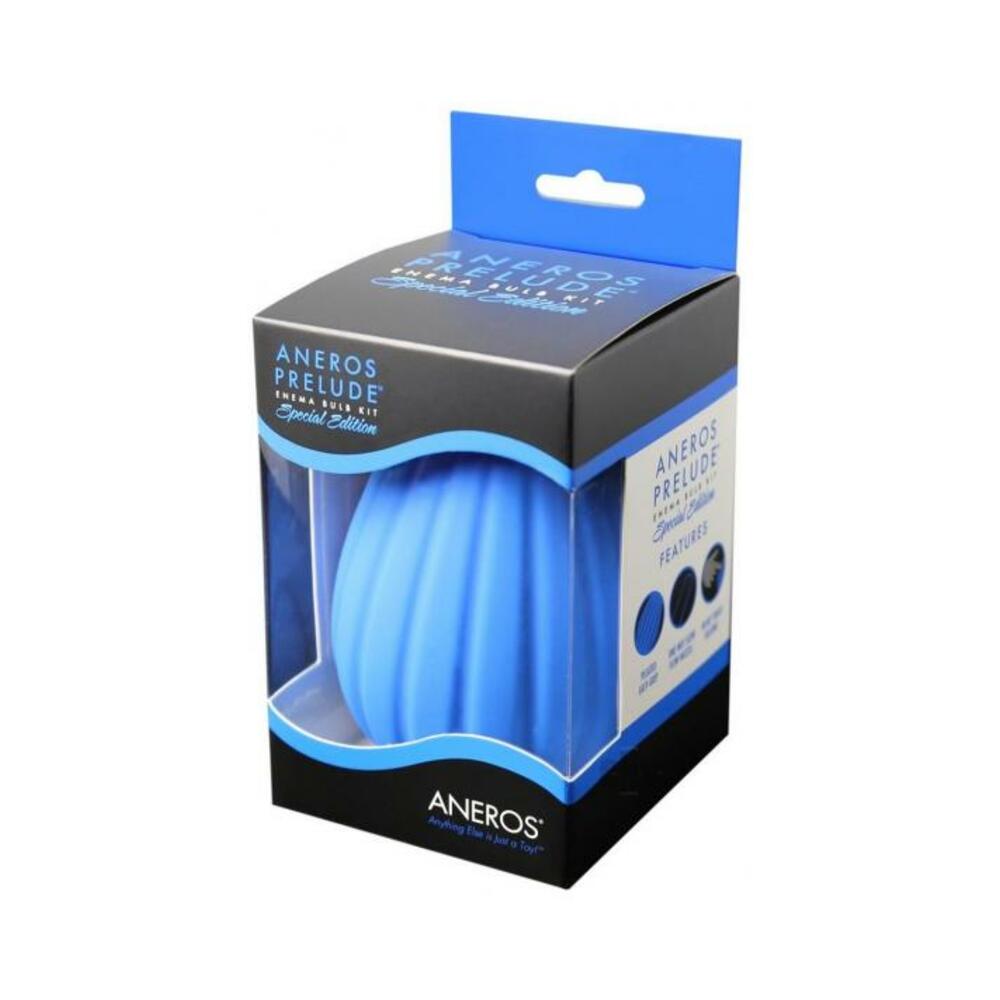 850040572056_1 Aneros Prelude Enema Special Edition Bulb Kit - Blue - Image 1