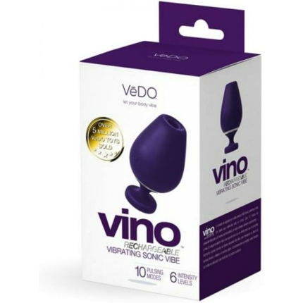Vedo Vino Rechargeable Vibrating Sonic Vibe Purple