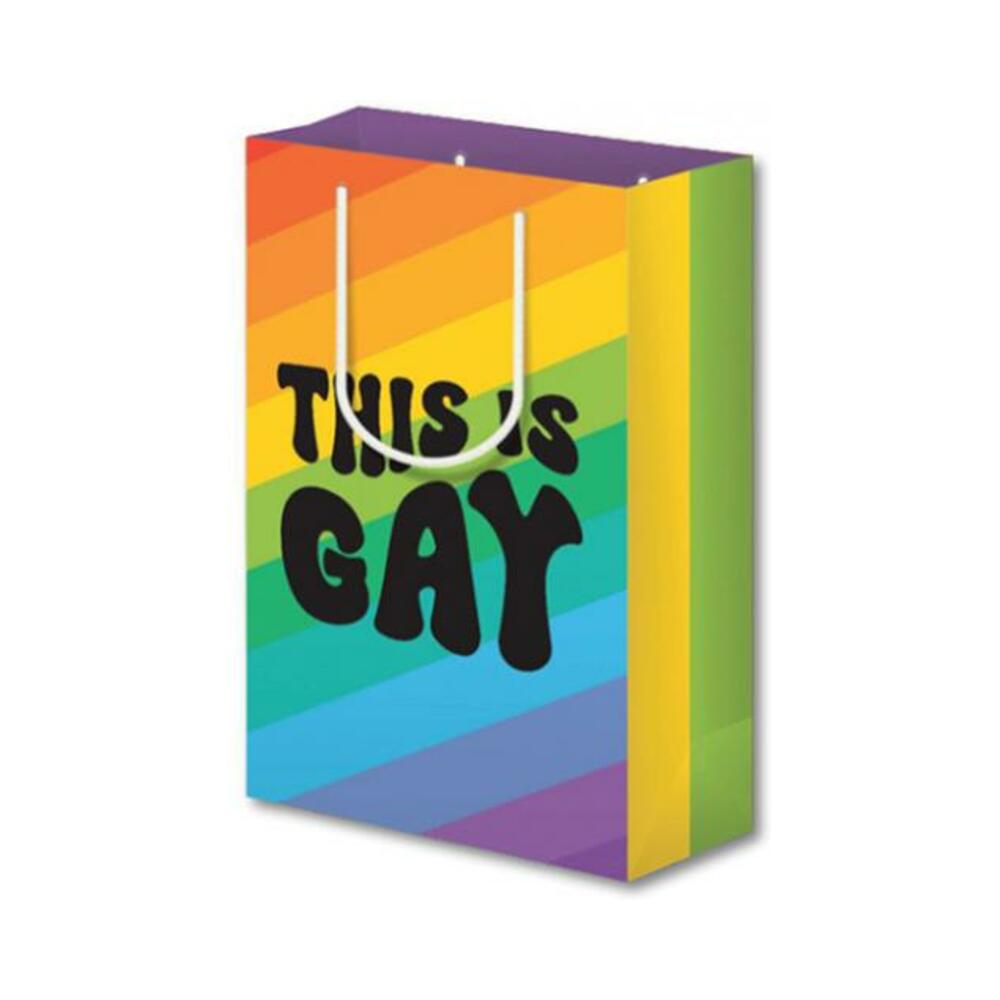 850059990537_1 This Is Gay Stripe Gift Bag - Image 1