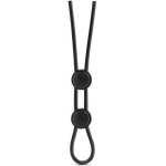 Stay Hard Silicone Double Loop Cock Ring Black