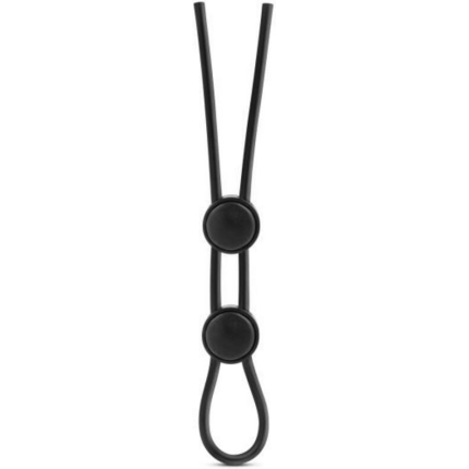 Stay Hard Silicone Double Loop Cock Ring Black