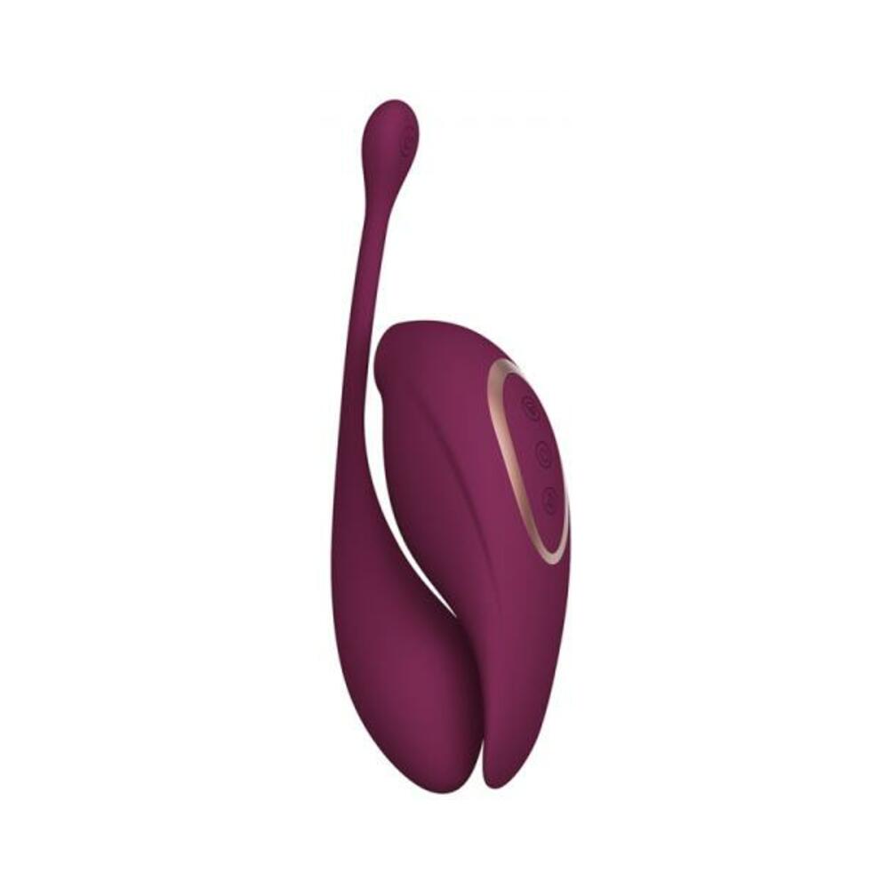 8714273051936_1 Twitch 2 Rechargeable Suction And Flapping Vibrator With Remote Control Vibrating Egg Burgundy - Image 1