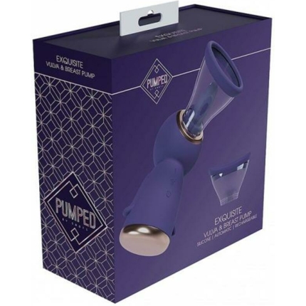 Pumped Exquisite Automatic Rechargeable Vulva & Breast Pump Purple