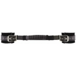 Ouch Adjustable Leather Handcuffs Black
