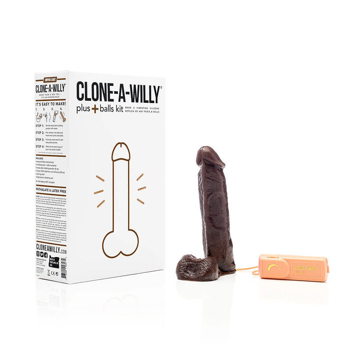 91761A_700x700_746a0dbe-d742-4797-98f2-245a372e32bb Clone-A-Willy Plus With Balls Deep Skin Tone - Image 1