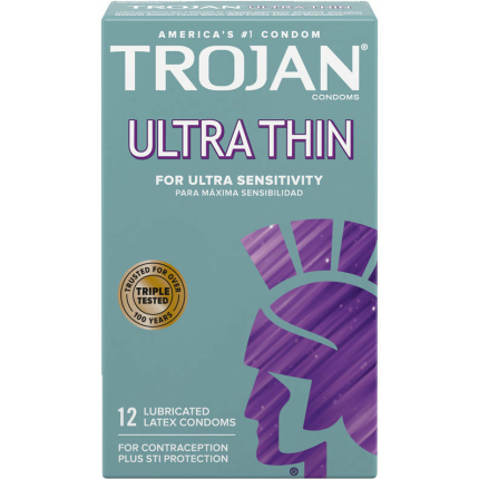 Trojan Sensitivity Ultra Thin Latex Condoms 12 Pack