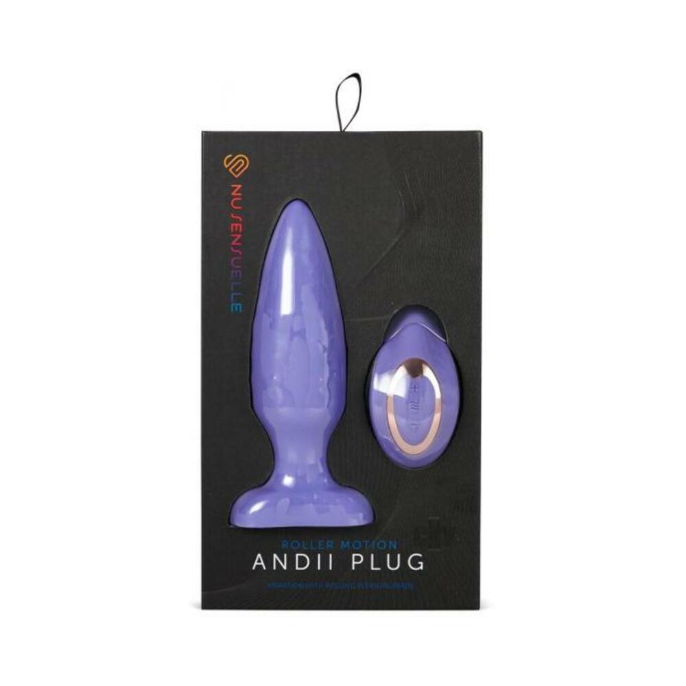 9342851002996_1 Sensuelle Andii Plug W/roller Ult Viol - Image 1