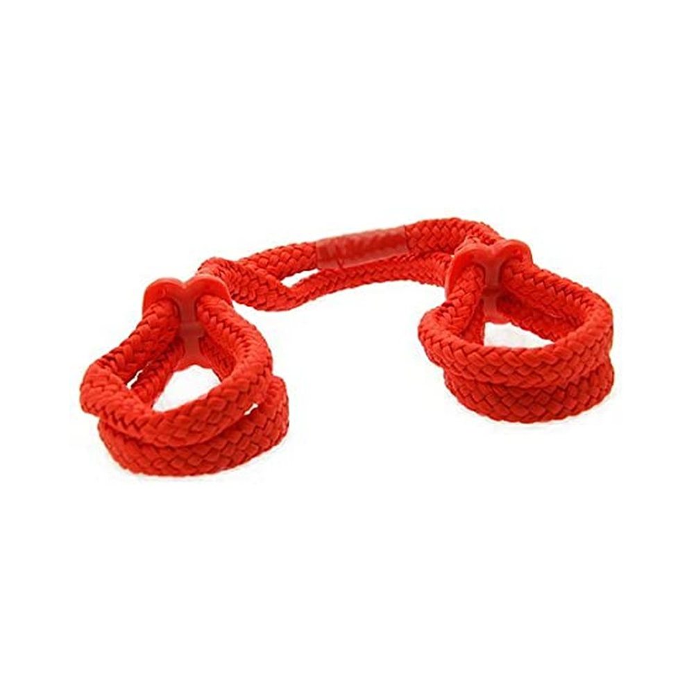 9e093244f213c10b022d394fb18c8b33_7b07c825-3bb3-4ea2-8a3f-3d65e7c2f1e5 Fetish Fantasy Silk Rope Love Cuffs Red - Image 1