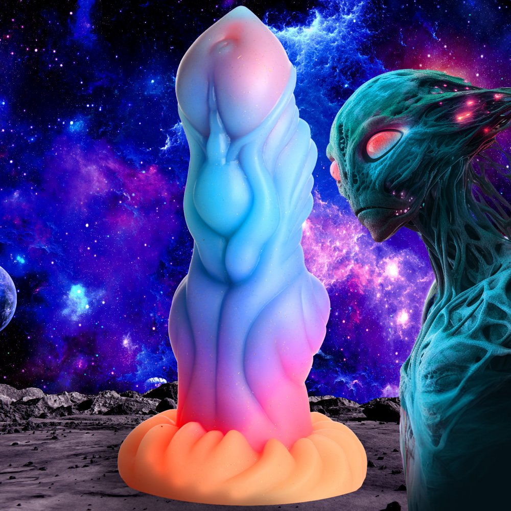 AH292_MAIN_2_1000x1000_d29315a6-d0cb-4788-8182-525475c7f55d Creature Cocks Alien Invader Gitd Dildo - Image 1