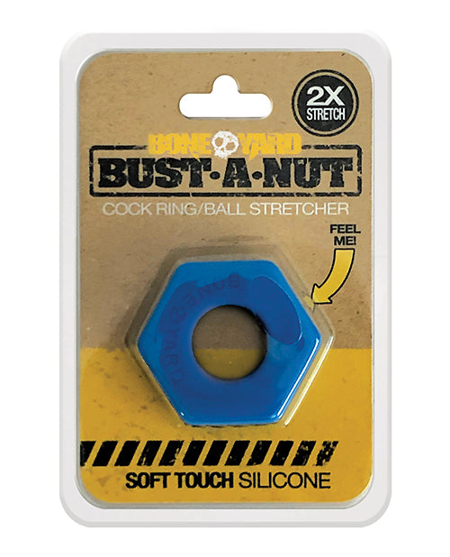 CHABY0356bustanutcockringblue Boneyard Bust a Nut Cock Ring - Blue - Image 1