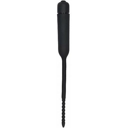 Silicone Vibrating Bullet Plug With Beaded Tip - Urethral Soundi