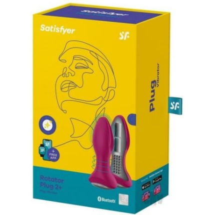 Satisfyer Rotator Plug 2 Plus Fuschia