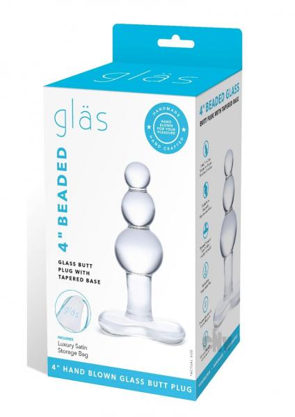 CNVEF-EELGLAS-1555d1b1e0393553 Beaded Glass Butt Plug W/ Base 4 - Image 1