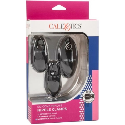 Silicone Nipple Clamps W/remote - Black