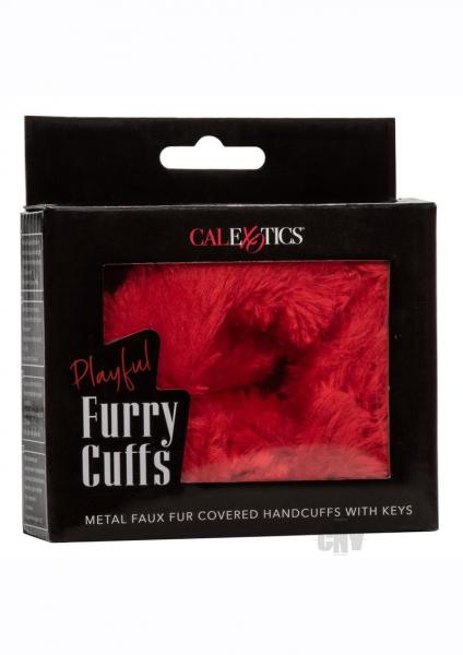 CNVEF-ESE-2651-25-360f6920d1ddbe Playful Furry Cuffs Red - Image 1