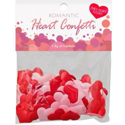 Romantic Heart Confetti Red, Pink
