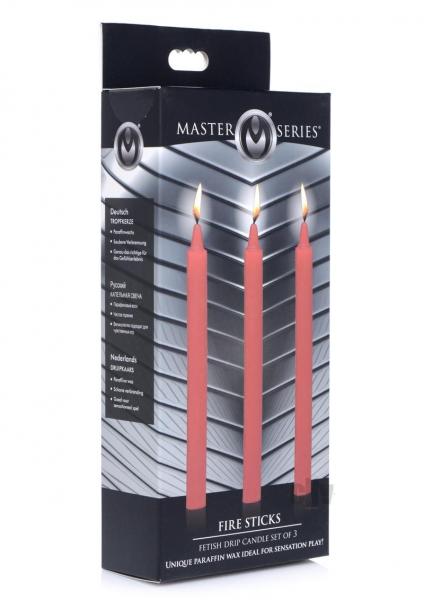 CNVEF-EXR-AG364-RED5e4bb6b3ca431 Ms Fire Stick Fetish Candles 3pc - Image 1