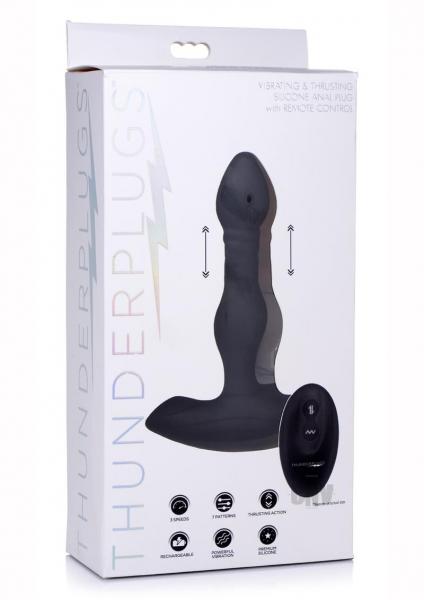 CNVEF-EXR-AG6206023af65eadbe Vibrating And Thrusting Remote Control Silicone Anal Plug - Image 1