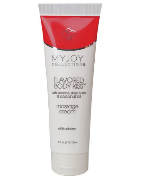 CNVELD-7422-1958cd057a6c7c6 Flavored Body Kiss Body Massage Cream White Cherry 4oz - Image 1