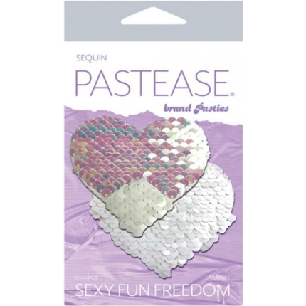 Pastease Color Changing Flip Sequins Heart - Pearl/white O/s
